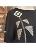 Ralph Lauren Collection Aztec Or Tribal Print Black Pullover Sweater Size S - photo 4