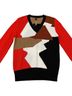 Stefanel Color Block Orange Brown Pullover Sweater Size S - photo 4