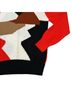 Stefanel Color Block Orange Brown Pullover Sweater Size S - photo 8
