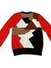 Stefanel Color Block Orange Brown Pullover Sweater Size S - photo 9