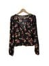 Reformation Floral Black Multi Color Long Sleeve Blouse Size M - photo 1