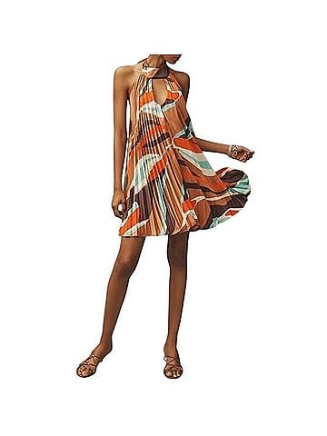 Hutch Carlena Pleated Halter Swing Mini Dress Casual Dress (view 1)