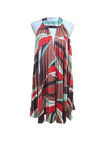 Hutch Carlena Pleated Halter Swing Mini Dress Casual Dress (view 2)