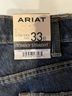 Ariat 100% Cotton Solid Blue Jeans Size 33 waist - photo 7
