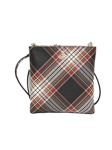 Vivienne Westwood Vivienne Westwood Derby Square 51160005 Women's PVC Shoulder Bag Brown (view 1)