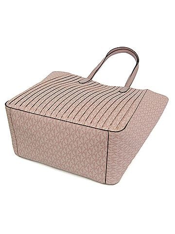 Michael Kors Michael Kors Sinclair Pleated Shopper Tote Large 30F1G5ST9V Women's PVC Tote Bag Pink (view 2)