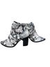 Steve Madden Snake Print Black White Boots Size 7 - photo 4