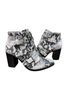 Steve Madden Snake Print Black White Boots Size 7 - photo 1
