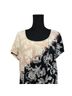 Citron Floral Black White Tan Casual Dress Size L - photo 4