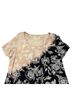 Citron Floral Black White Tan Casual Dress Size L - photo 8