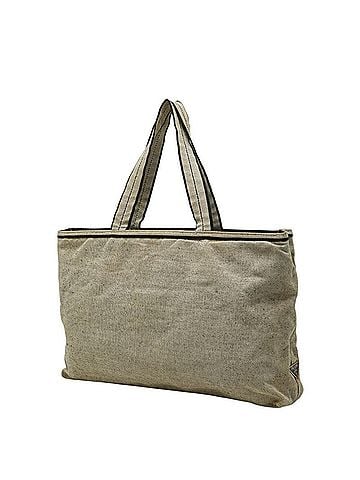 Prada Prada Triangle Logo Plate Tote Bag, White & Black Canvas, Women's PRADA (view 2)