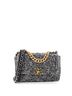 Chanel 100% Wool Black 19 Flap Bag Quilted Wool Medium One size - photo 1