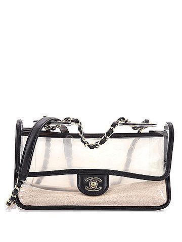 Chanel Sand By The Sea Flap Bag PVC with Lambskin Medium (view 1)