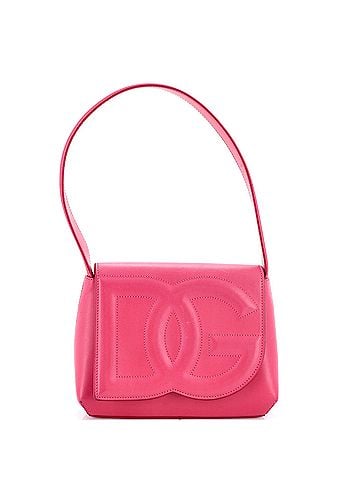 Dolce & Gabbana DG Logo Flap Hobo Bag Leather Small (view 1)