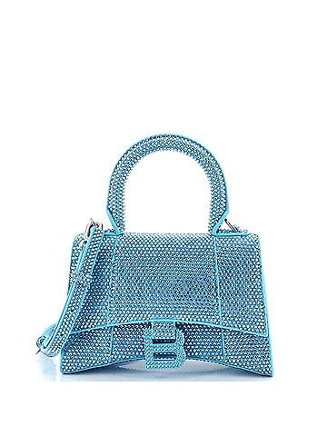 Balenciaga Hourglass Top Handle Bag Suede with Crystals XS (view 1)