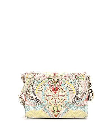 Christian Dior Lady Dior Wallet on Chain Pouch Printed Leather (view 1)