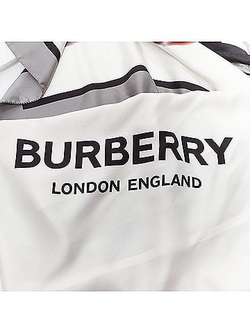 Burberry BURBERRY Tisci 100% silk London logo grey unicorn aristocrat print scarf (view 2)