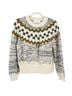 The Great. Fair Isle Gray Ivory Pullover Sweater Size 0 - photo 1