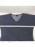 Ann Taylor Graphic Blue Black White Short Sleeve Top Size M - photo 5