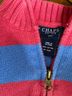 Chaps 100% Cotton Stripes Pink Blue Sweater Vest Size 12 months  - photo 3