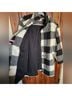 Marine Layer Plaid Black White Coat Size M - photo 4
