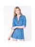 Veronica Beard Jeans Solid Blue Romper Size M - photo 4