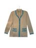 St. John Collection Solid Tan Blue Cardigan Size 10 - photo 1