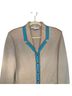 St. John Collection Solid Tan Blue Cardigan Size 10 - photo 5