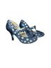 Irregular Choice Graphic Black Gold Heels Size 9 - photo 1