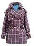 J.ING 80% Polyester 20% Cotton 100% Polyester Plaid Gray Ivory Coat Size M - photo 1