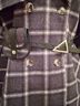 J.ING 80% Polyester 20% Cotton 100% Polyester Plaid Gray Ivory Coat Size M - photo 4