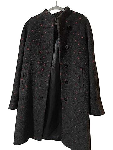 RITVA FALLA Marimekko Lagenlook Strawberry Mohair Wool Long Coat (view 2)