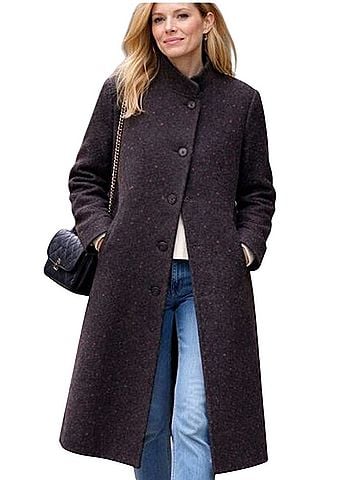 RITVA FALLA Marimekko Lagenlook Strawberry Mohair Wool Long Coat (view 1)