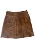 Massimo Dutti Solid Brown Leather Skirt Size S - photo 2