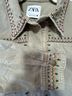 Zara 100% Cotton Floral Multi Color Gray Green Jacket Size XS - photo 7