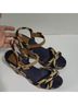 Tory Burch Blue White Wedges Size 10 - photo 4