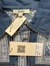 Blue Velvet Floral Blue Button-Down Shirt Size S - photo 6
