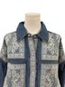 Blue Velvet Floral Blue Button-Down Shirt Size M - photo 4