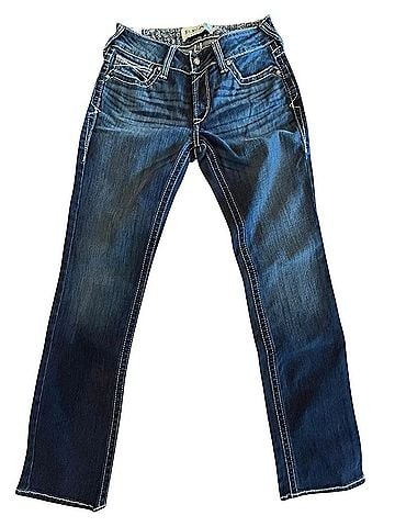 Ariat Ariat R.E.A.L. Ocean Icon Mid Rise Straight Leg Jeans (view 2)