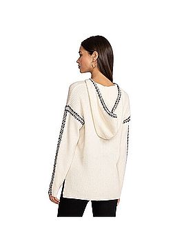 Johnny Was Beltran Cashmere Blend Whipstitch Baja Hooded Sweater Pullover Sweater (view 2)
