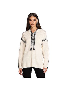 Johnny Was Beltran Cashmere Blend Whipstitch Baja Hooded Sweater Pullover Sweater (view 1)