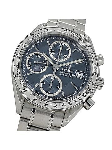 Omega Omega Speedmaster 3513.46 Men's Watch, Brand Name, Date, Chronograph, Automatic, Stainless Steel (SS), Silver/Blue-Gray, Polished (view 1)