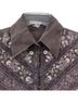 Escada 100% Silk Floral Black Gray Long Sleeve Blouse Size 8 - photo 8