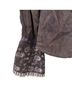 Escada 100% Silk Floral Black Gray Long Sleeve Blouse Size 8 - photo 9