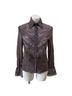 Escada 100% Silk Floral Black Gray Long Sleeve Blouse Size 8 - photo 1