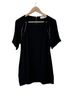 A.L.C. 100% Viscose Solid Black Short Sleeve Top Size L - photo 1