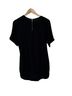 A.L.C. 100% Viscose Solid Black Short Sleeve Top Size L - photo 2