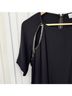A.L.C. 100% Viscose Solid Black Short Sleeve Top Size L - photo 4