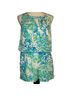 Lilly Pulitzer Print Blue Green Overalls Size M - photo 1
