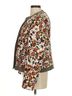 Something Navy 100% Cotton Floral Brown Ivory Jacket Size M - photo 6